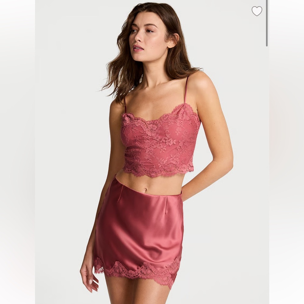 Victoria's Secret Satin Lace Cami & Mini Skirt SetDREAM ANGELS